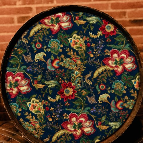 Dark Red Flowers Chinoiserie Decoupage Tissue Paper