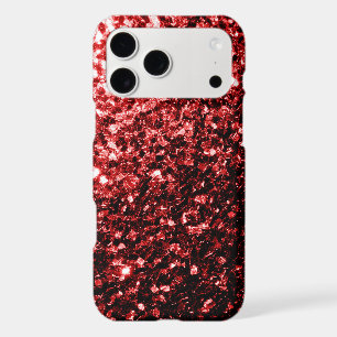 Dark red glitter sparkles iPhone 17 pro max case