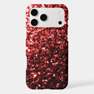 Dark red glitter sparkles iPhone 17 pro max case