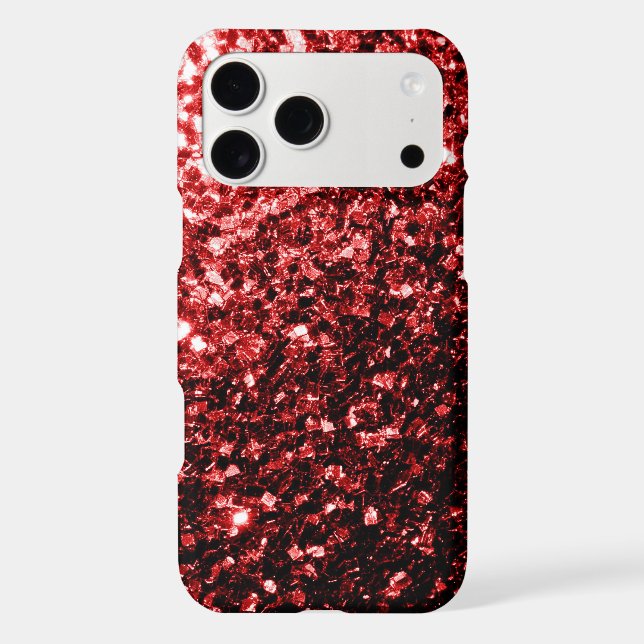 Dark red glitter sparkles iPhone case (Back)