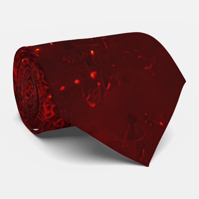 Dark Red Glitter Sparkling Wedding Neck Tie  (Rolled)
