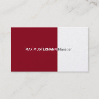 Dark Red Gold Business Card