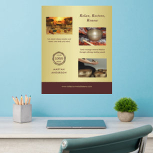 Dark-red gold design,Logo or Photo brochures, Wall Decal