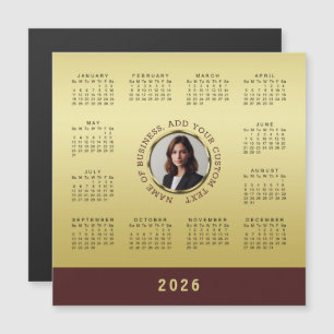 Dark-red gold design,Logo or Photo in gold circle,