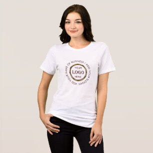 Dark-red gold design,Logo or Photo in gold circle, Tri-Blend Shirt