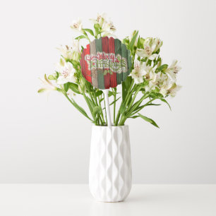 Dark Red Green Weathered Wooden Planks Pattern Balloon