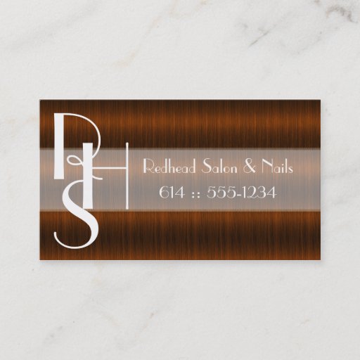 Customizable Dark Red Hair Salon Stylist Beauty Business Cards