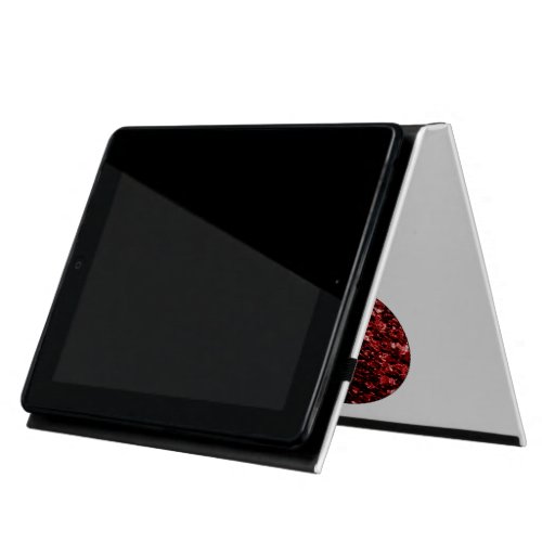 Dark red heart faux glitter sparkles iPad case
