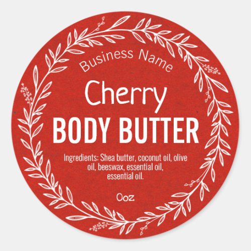 Dark Red Labels Cherry Scented Product