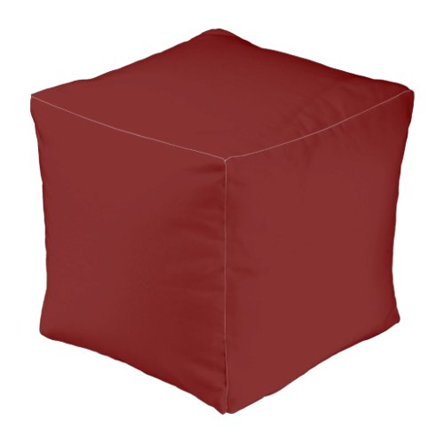 Dark Red Large Accent  Pouf