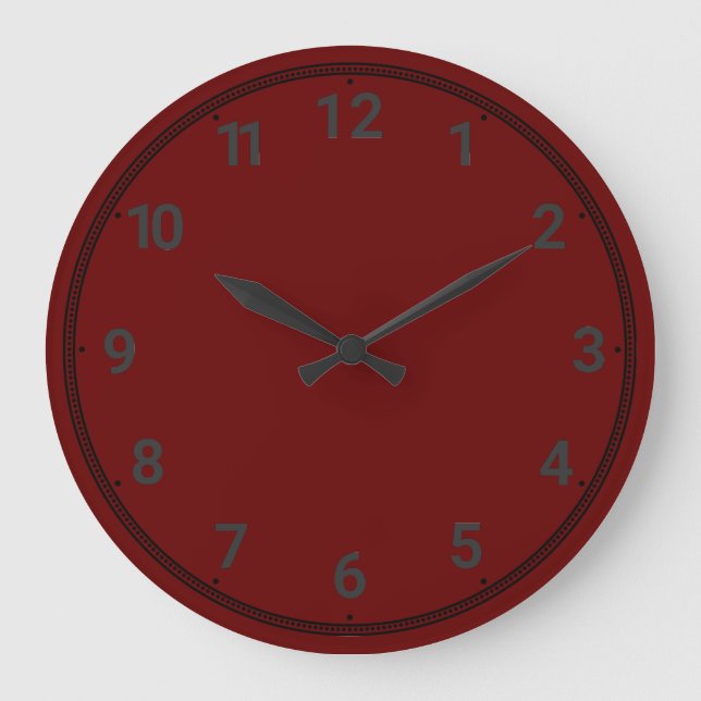 Dark red large clock (Front)