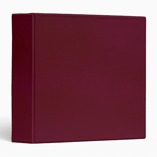 Dark Red Leather Texture Look Blank 3 Ring Binder (Front/Spine)