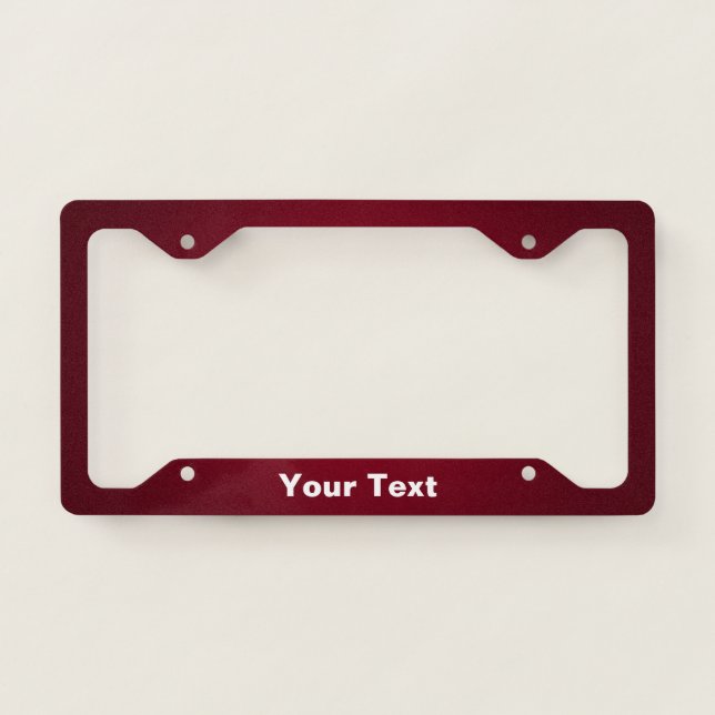 Dark Red License Plate Frame (Front)