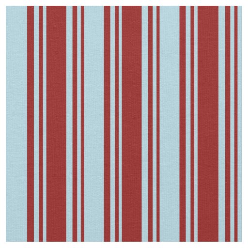Dark Red & Light Blue Stripes/Lines Pattern Fabric