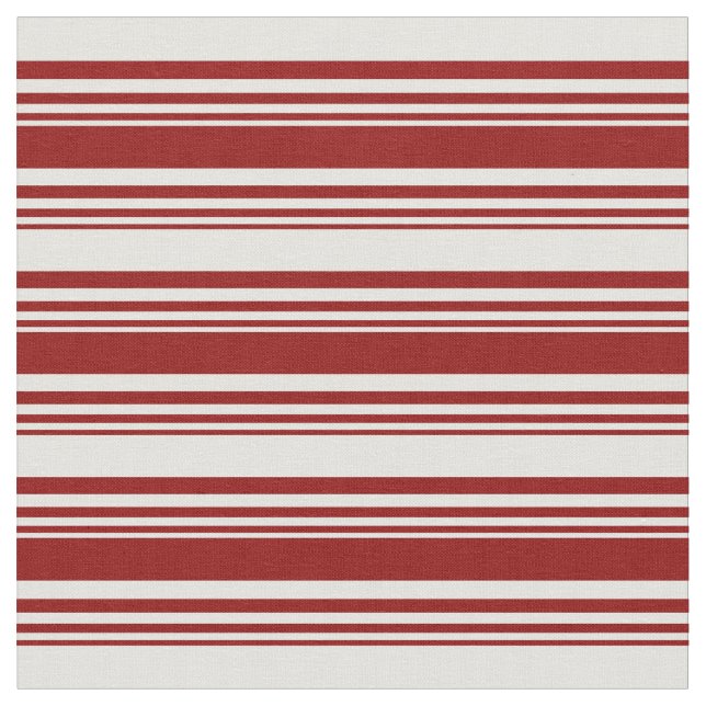 Dark Red & Light Cyan Stripes Fabric (Close Up)