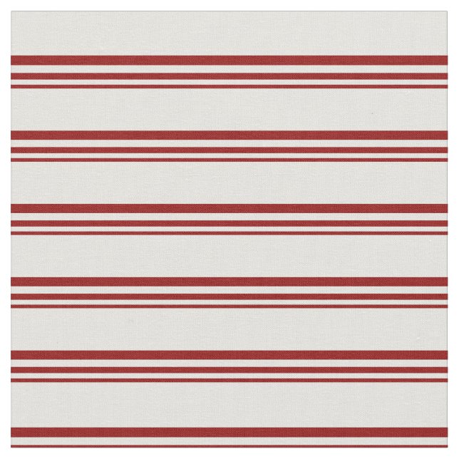 Dark Red & Light Cyan Stripes Pattern Fabric (Close Up)