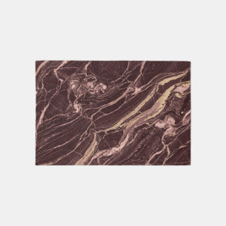 Dark Red Marble Luxury Minimal Style Rug