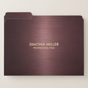 Dark Red Metallic Background File Folder