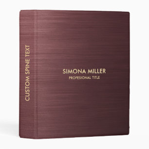 Dark Red Metallic Background Mini Binder