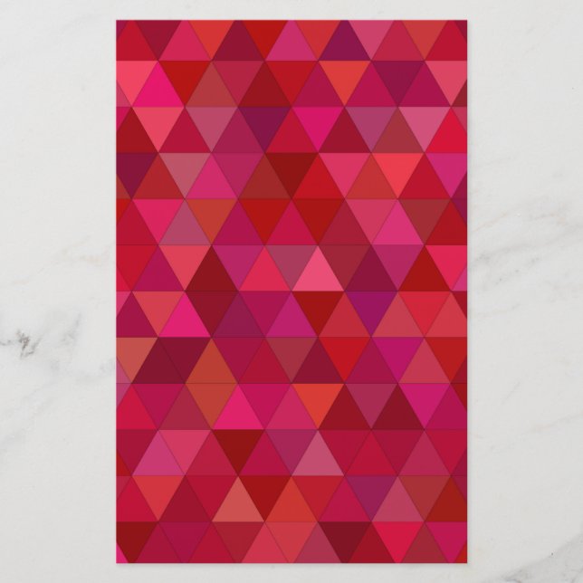 Dark Red Mosaic Stationery (Front)