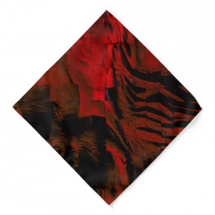 Dark red mosaic with lightly carved and satin  thr bandana