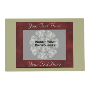 Dark Red Mottled Design Your Photo Placemat