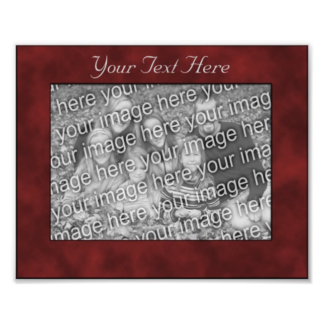 Dark Red Mottled Design Your Photo Template Print (Front)