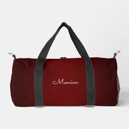 Dark Red Ombre Duffle Bag