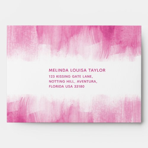 Dark red pink washed gradient abstract art reply envelope