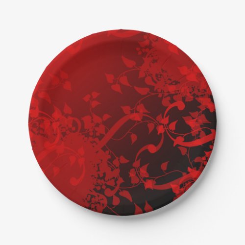 Dark Red Plate Design