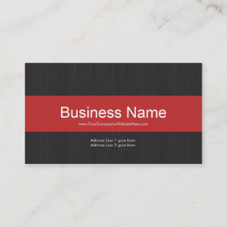 Dark & Red Professional Business Card