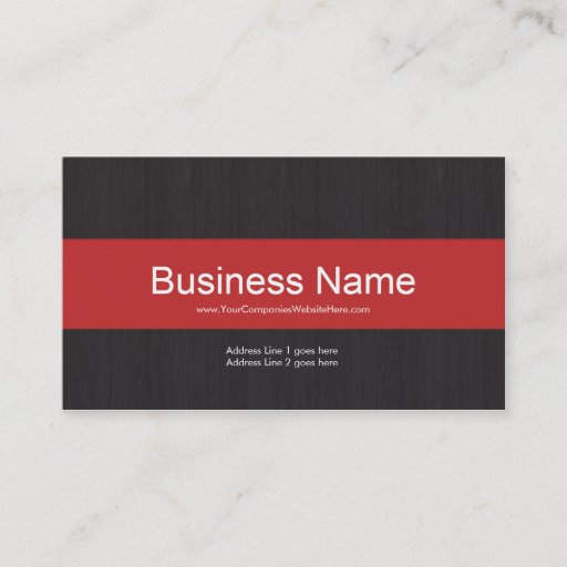 Customizable Dark &amp; Red Professional Business Card