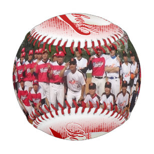 Dark Red Retro Photo Baseball Sports
