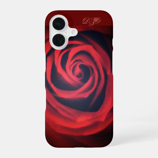 Dark Red Rose Close Up Iphone Case (Back)