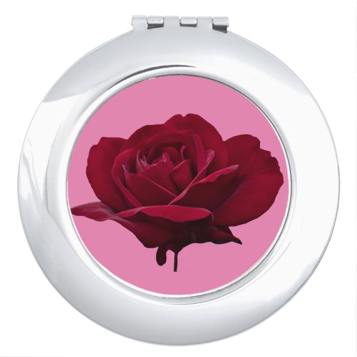 Dark Red Rose Compact Mirror Aesthetic And Sexy Compact Mirror Zazzle Com
