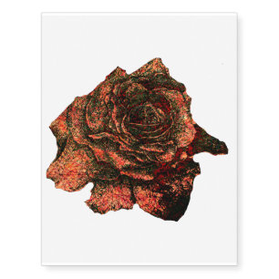 Dark Red Rose Temporary Tattoos