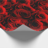 Dark Red Roses For you Wrapping Paper (Corner)