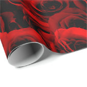 Dark Red Roses For you Wrapping Paper (Roll Corner)