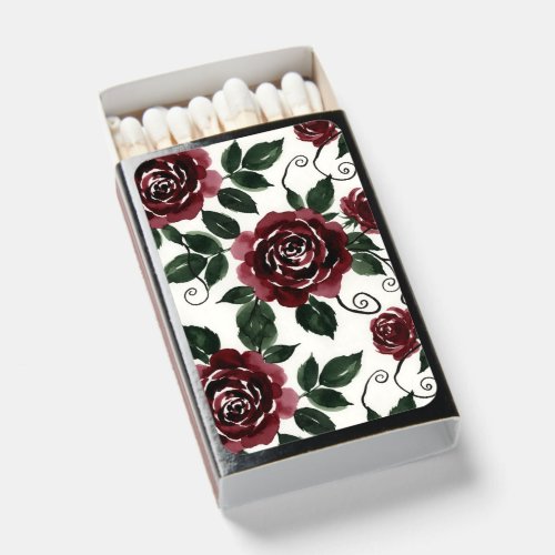Dark Red Roses Matchbox Matchboxes