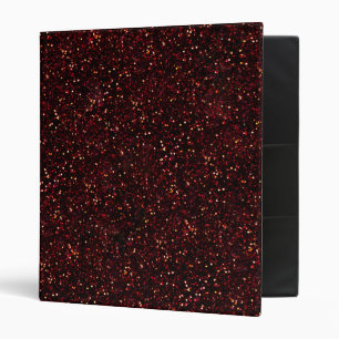 Dark Red Ruby Glitter Binder