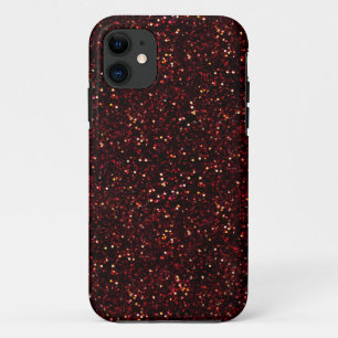Dark Red Ruby Glitter iPhone 11 Case