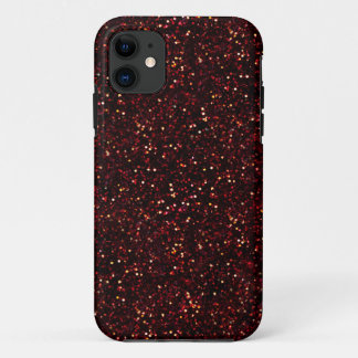 Dark Red Ruby Glitter iPhone 11 Case