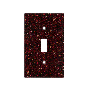Dark Red Ruby Glitter Light Switch Cover