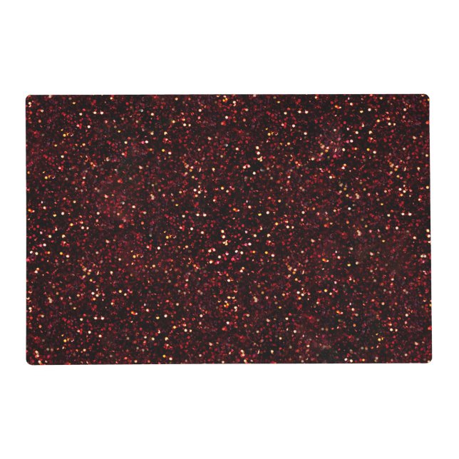 Dark Red Ruby Glitter Placemat (Front)