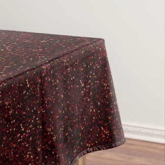 Dark Red Ruby Glitter Print Tablecloth
