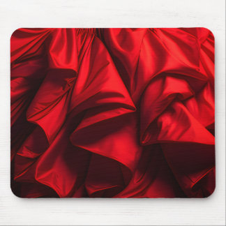 Dark Red Ruffles On A Thick Laptop Desktop Mouse Pad
