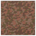 Dark red, Salmon and Olive camo abstract Fabric