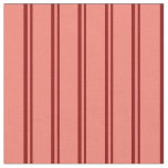 [ Thumbnail: Dark Red & Salmon Stripes Pattern Fabric ]