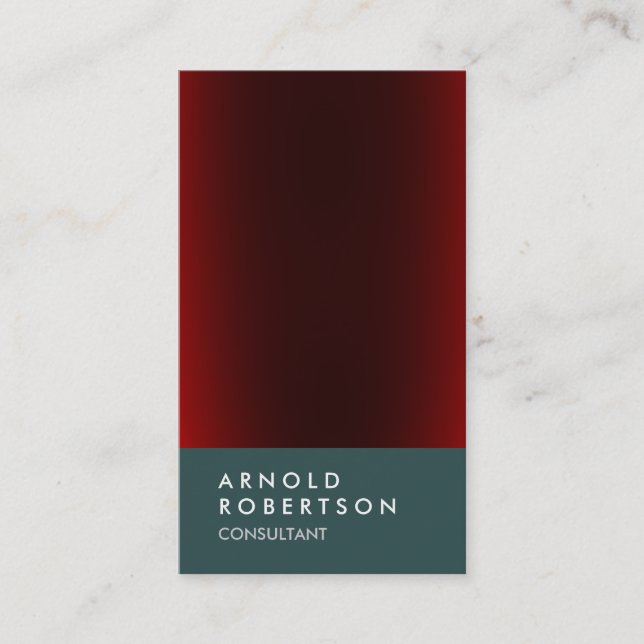 Dark Red Slate Gray Trend Consultant Business Card (Front)