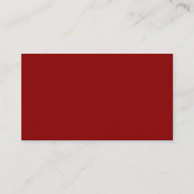 Dark Red (solid color)  Business Card (Front)